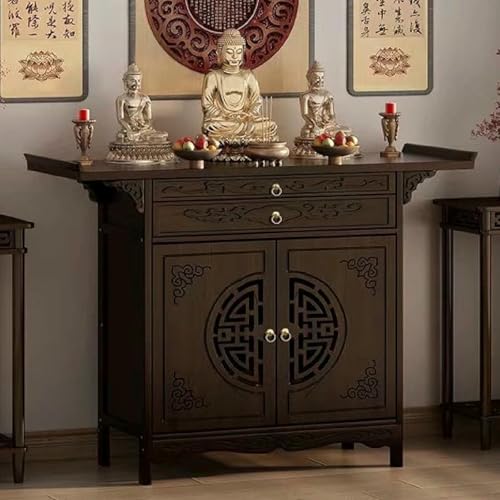 GFXYQPDNV Buddha Altartisch, Altarschrank, Pooja Schrank, Persönlicher Schreinständer, Altartisch mit Aufbewahrung, Bambus Gebetsmeditationstisch GFXYQPDNV Buddha Altartisch, Altarschrank, Pooja Schrank, Persönlicher Schreinständer, Altartisch mit Aufbewahrung, Bambus Gebetsmeditationstisch von GFXYQPDNV