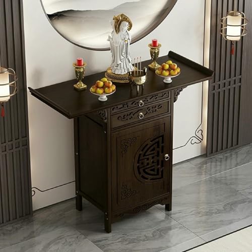 GFXYQPDNV Buddha Altartisch, Altarschrank, Pooja Schrank, Persönlicher Schreinständer, Altartisch mit Aufbewahrung, Bambus Gebetsmeditationstisch GFXYQPDNV Buddha Altartisch, Altarschrank, Pooja Schrank, Persönlicher Schreinständer, Altartisch mit Aufbewahrung, Bambus Gebetsmeditationstisch von GFXYQPDNV