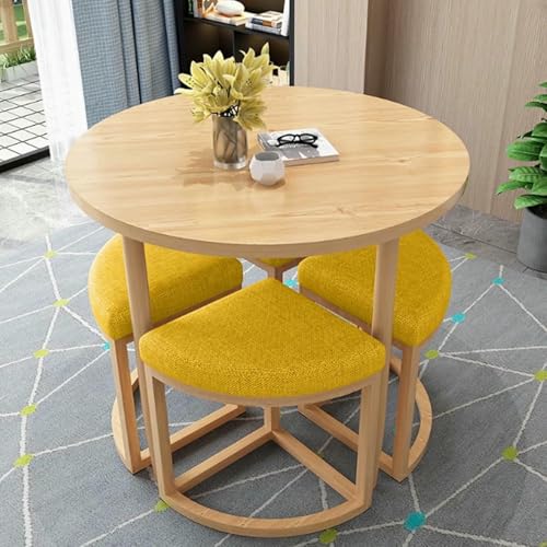 GFXYQPDNV Büro-Empfangsraum-Clubtisch, runder Konferenztisch, einfaches Kaffee-/Küchen-Esstisch-Set, kleine Tische und Stühle, Verhandlungstisch, spart Platz von GFXYQPDNV