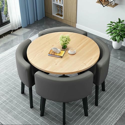 GFXYQPDNV Büro-Empfangsraum-Clubtisch- und Stuhlset, Couchtisch- und Stuhlset, Kleiner Konferenzraumtisch, für das Wohnzimmer, den Balkon, das Café, das Pausenbüro zu Hause von GFXYQPDNV