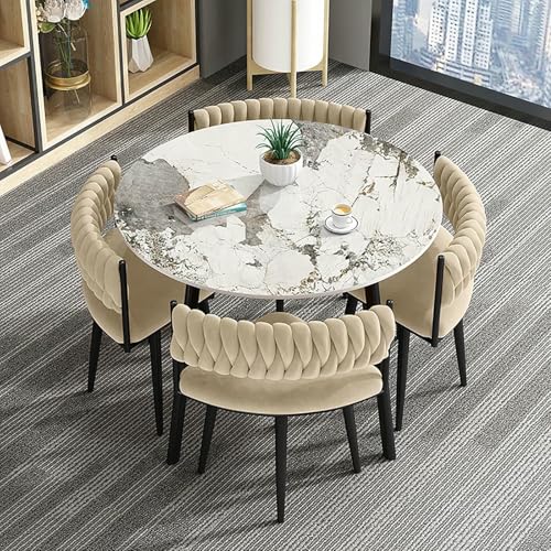GFXYQPDNV Büro-Empfangsraum-Clubtisch- und Stuhlset, Verhandlungstisch und Stuhl, Küchentisch und Stühle, Esszimmertischset, geeignet für Lounge, Wohnzimmer, Küche GFXYQPDNV Büro-Empfangsraum-Clubtisch- und Stuhlset, Verhandlungstisch und Stuhl, Küchentisch und Stühle, Esszimmertischset, geeignet für Lounge, Wohnzimmer, Küche von GFXYQPDNV