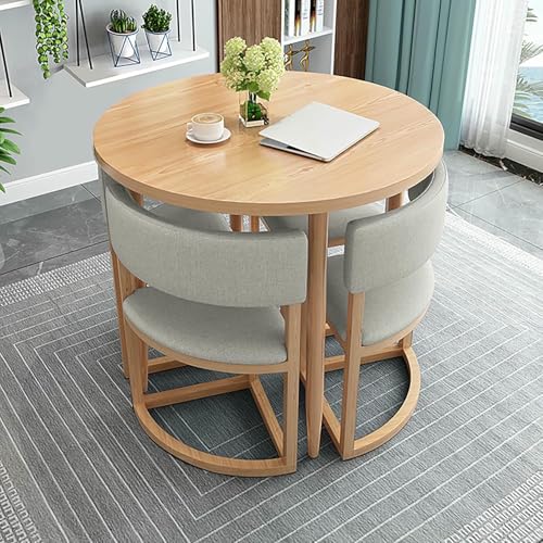 GFXYQPDNV Clubtisch für Büroempfangsräume, kleines Couchtisch- und Stuhlset für 4 Personen, platzsparender Konferenztisch, für Lounge, Wohnzimmer, Küche GFXYQPDNV Clubtisch für Büroempfangsräume, kleines Couchtisch- und Stuhlset für 4 Personen, platzsparender Konferenztisch, für Lounge, Wohnzimmer, Küche von GFXYQPDNV