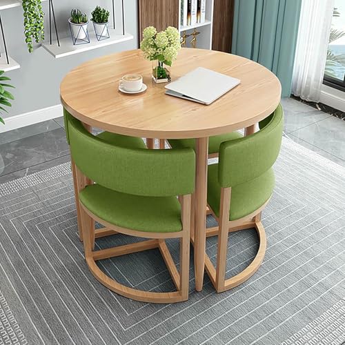GFXYQPDNV Clubtisch für Büroempfangsräume, kleines Couchtisch- und Stuhlset für 4 Personen, platzsparender Konferenztisch, für Lounge, Wohnzimmer, Küche GFXYQPDNV Clubtisch für Büroempfangsräume, kleines Couchtisch- und Stuhlset für 4 Personen, platzsparender Konferenztisch, für Lounge, Wohnzimmer, Küche von GFXYQPDNV