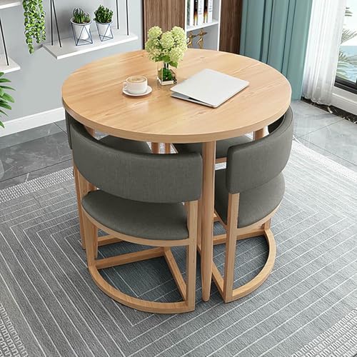 GFXYQPDNV Clubtisch für Büroempfangsräume, kleines Couchtisch- und Stuhlset für 4 Personen, platzsparender Konferenztisch, für Lounge, Wohnzimmer, Küche GFXYQPDNV Clubtisch für Büroempfangsräume, kleines Couchtisch- und Stuhlset für 4 Personen, platzsparender Konferenztisch, für Lounge, Wohnzimmer, Küche von GFXYQPDNV