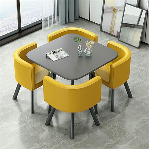 GFXYQPDNV Clubtisch für den Empfangsraum im Büro, Frühstücksbar-Set für die Küche, runder Esstisch mit weicher Rückenlehne, für kombinierten Empfangsbereich im Büro, Kaffeeküche, Lounge von GFXYQPDNV