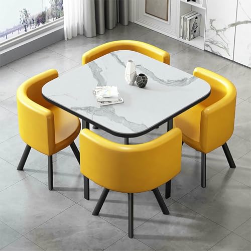 GFXYQPDNV Clubtisch- und Stuhlset für den Empfangsraum im Büro, Couchtisch- und Stuhlset, kompaktes Kaffeesofa-Sitzmöbel für die Bürolounge, Kindertisch zum Basteln von GFXYQPDNV