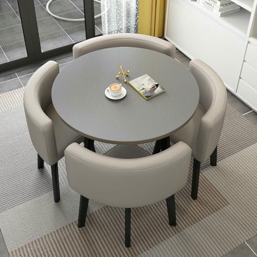 GFXYQPDNV Couchtisch- und Stuhlset, Büro-Empfangsraum, Club-Tisch- und Stuhlset, Empfangstisch und Stuhl, Freizeitbereich, Heimbalkon, Kleiner runder Tisch von GFXYQPDNV