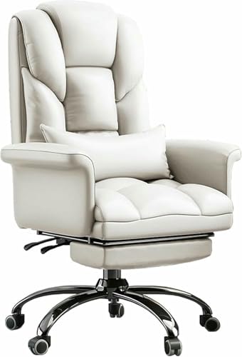 GFXYQPDNV Ergonomic Office Stuhl Leder 360 ° Schwenkanerade Computertischstuhl Mit Einstellbarer Höhe Bequemer Aufgabenstuhl Für Wohnzimmer -Sofa Arbeitsbereich von GFXYQPDNV