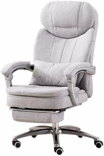 GFXYQPDNV Komfortabler Office Stuhl Halter Liegende Leder -Office -Stuhl Executive Rolling Swiving Chair Mit Einziehbarer Fußstütze von GFXYQPDNV