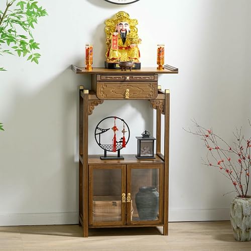 GFXYQPDNV Moderner Altartisch mit Acryltüren, Guanyin-Gott des Reichtums-Schreinschrank, Opferständer für die Inneneinrichtung von GFXYQPDNV
