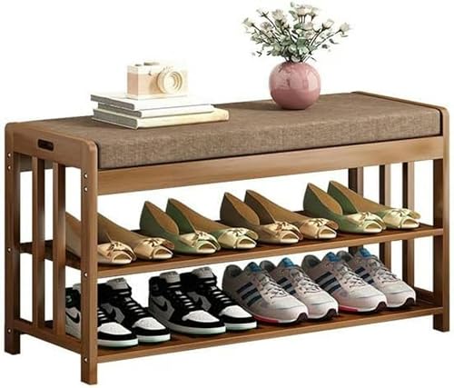 GFXYQPDNV Schuhregal Bank Bambus 3 Etagen Schuhablage Bank Eingang Bänke Schuhregal Einfache Montage für Wohnzimmer Schlafzimmer Schlamm Flur Eingang - 1 Stück GFXYQPDNV Schuhregal Bank Bambus 3 Etagen Schuhablage Bank Eingang Bänke Schuhregal Einfache Montage für Wohnzimmer Schlafzimmer Schlamm Flur Eingang - 1 Stück von GFXYQPDNV