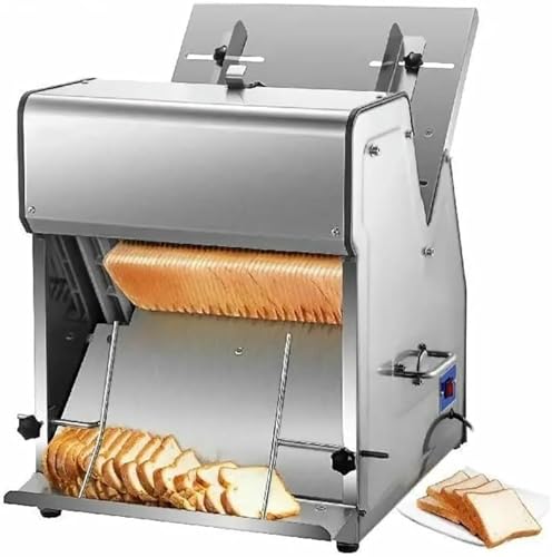 Kommerzieller Brotschneider, Edelstahl von 370W, Elektrischer Brotschneider, Elektrischer Brotschneider mit 12mm Klinge, Toaster für Küchengeräte, von GFXYQPDNV