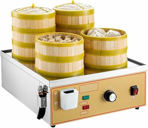 Kommerzieller Elektrischer Dampfer Für Dim Sum, Dampfbrötchen Mit Vier Löchern, Alarm Der Wasserknappheit, Unabhängiger Wasserversorgung, Temperaturkontrolle Von 30 Bis 110 ° C von GFXYQPDNV