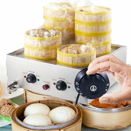 Kommerzieller Elektrischer Dampfer Von Vier Lebensmittellöchern, Gedämpften Brötchen, Trockener Kochender Alarm Aus Edelstahl Mit Temperatur Von 0 Bis 110 ℃ von GFXYQPDNV