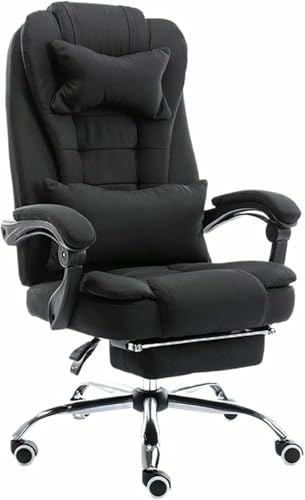 Moderner Bürostuhl mit Fußstütze, Hebe- und Liegefunktion, drehbarer ergonomischer Schreibtischstuhl, hohe Rückenlehne, Stoff-Computer-Gaming-Stuhl für das Arbeitszimmer zu Hause, Konferenzraum von GFXYQPDNV