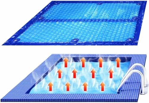 Solar Pool Cover Pool Protector Solar Swimming Pool Cover, Rectangle Solar Bubble Heat Insulation Film Heavy Duty Plane With Grommets, For Inflatable Pools, In-Ground Pools -1 von GFXYQPDNV