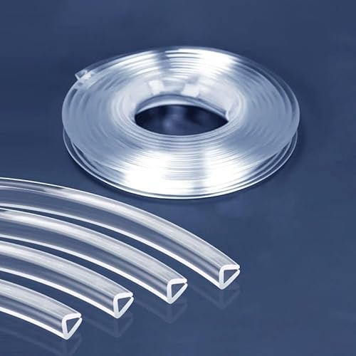 GFYHTN 1m U-Form Eckenschutz Kantenschutz Klemmprofil, PVC Kantenschutzprofil Selbstklebend Weich, Glaskantenschutz Kantenstreifen Transparenter(U6(5-6mm)) von GFYHTN