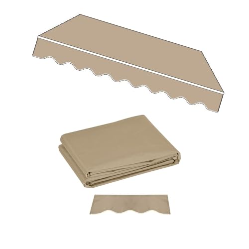 GFYHTN Markisenbespannung Ersatzstoff, Ersatztuch Für Einziehbare Klemmmarkise, 2.5/3/3.5/4/5m Terrasse Markise Canvas Sonnenschutz(Khaki,11.5x8ft/3.5x2.5m) von GFYHTN