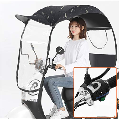 GFYWZ Universal Motorrad Regenschirm Sonnenschutz Regenschutz Auto Motor Roller Wasserdicht Regenschirm,1,A von GFYWZ