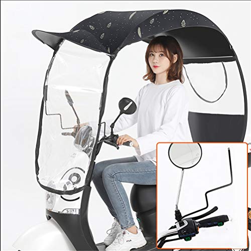 GFYWZ Universal Motorrad Regenschirm Sonnenschutz Regenschutz Auto Motor Roller Wasserdicht Regenschirm,1,B von GFYWZ