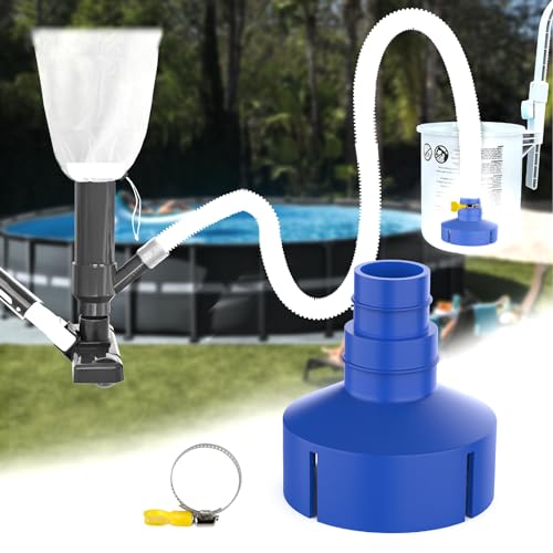 GFYYBKJ Adapter für INTEX Poolskimmer mit Schlauchklemme, dient zum Anschluss des Poolsaugers für oberirdischen/inground Pool und den Pool-Skimmer, Pool-Vakuum-Skimmer für oberirdische Pools von GFYYBKJ