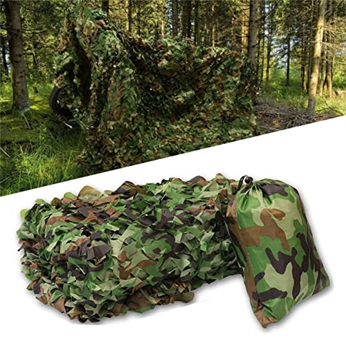 Tarnnetz Camouflage Netz Bundeswehr Sichtschutz Woodland Armee Tarnung Net Waldlandschaft Sonnenschutz für Garten Camping Outdoor Jagd (Size : 4x6m(13.1x19.7ft)) von GGBOY
