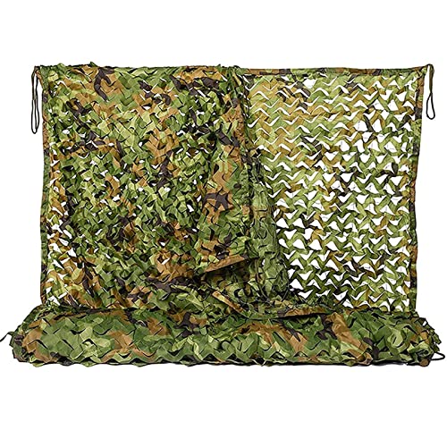 Tarnnetz Camouflage Netz Wald-Tarnnetz 210D Oxford-Stoff-Tarnnetz Sonnenschutz Wasserdicht Reißfest Camouflage Net für Pergola Garten Terrasse Camping Jagd Leicht (Size : 4x4m) von GGBOY