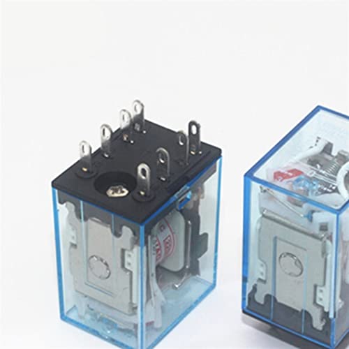 10 Stück MY2P HH52P MY2NJ Relaisspule General DPDT Mini Elektromagnetischer Relaisschalter mit LED AC 110 V 220 V DC 12 V 24 V 380 V(Onecolor) von GGDBJKUI