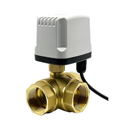 2" 3 Way Motorized Ball Valve 220V 12V 24V 3-Wire 2 Control T/L Type Brass Ball Valve(L TYPE_220VAC) von GGDBJKUI