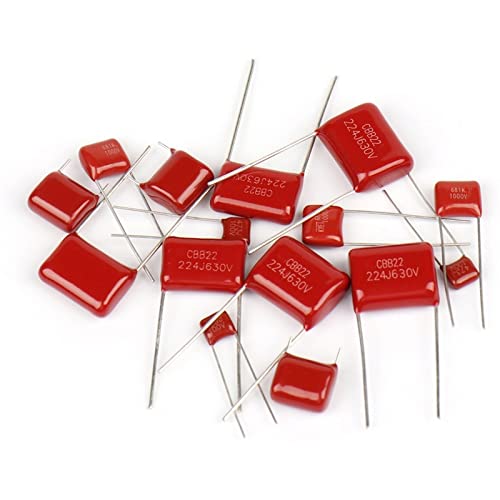 20 Stück 100 V CBB Polypropylen-Folienkondensator 5 mm 8 mm 101 103 104 105 125J 221 222 223 224 225 332 333 334(100V222J P5 2.2NF) von GGDBJKUI