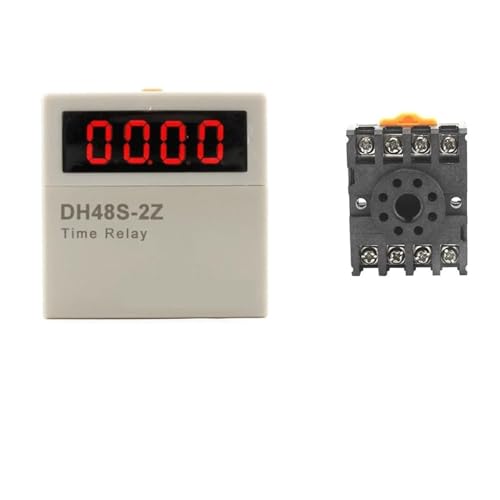 DH48S-2Z Digital LED Programmable Timer Relay Switch 0.01S-99H99M Delay Timer With Socket Base AC/DC 12V 24V 36V 110V 220V 380V(DC12V) von GGDBJKUI