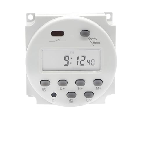 MT101 12VD 220V 220V Digitaler Zeitschalter 7 Tage wöchentlich programmierbarer Zeitrelais-Programmierer Eingebauter wiederaufladbarer Akku (Größe: 220-240V)(220-240V) von GGDBJKUI