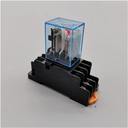 Relais 1PCS MY4NJ 5A 14PIN Spule 4DPDT mit PYF14A Sockelsockel DC12V 24V AC220V LED Elektronisches Elektromagnetisches Relais(Dc24,A SET) von GGDBJKUI