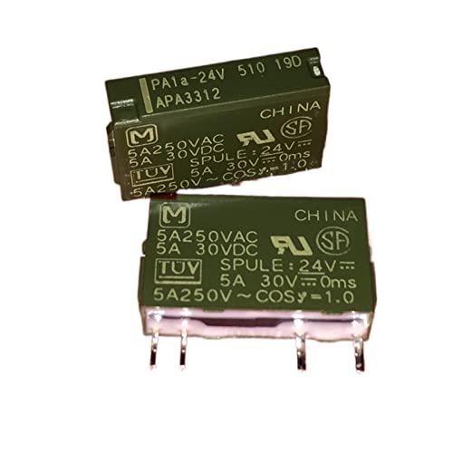 Relais 20 Stück PA1a-24V APA3312 PA1a-24VDC 5A 250VDC 4PIN von GGDBJKUI