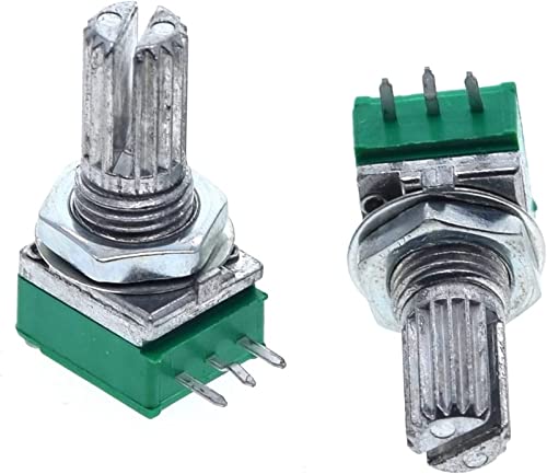 Relais B5K B10K B20K B50K B100K B500K Audioverstärker Abgedichtetes Potentiometer 15 mm Welle 3-polig RK097N(10K Ohm) von GGDBJKUI