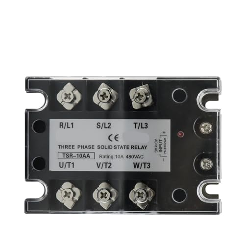TSR SSR-10AA 25A 40A 60A 80A Three Phase SSR Solid State Relay AC Control AC 480V 70-280V Input Aluminum Radiator Heat Sink(40A) von GGDBJKUI