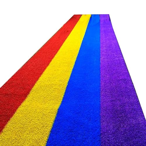 Kunstrasen-Spielplatzteppich for den Außenbereich, 2 m x 2 m, bunter Kunstrasen for Start- und Landebahnen, verdickter und verschlüsselter Simulationsrasen for Kunststoffspielplatzbereiche(2*1.5m) von GGFFJ