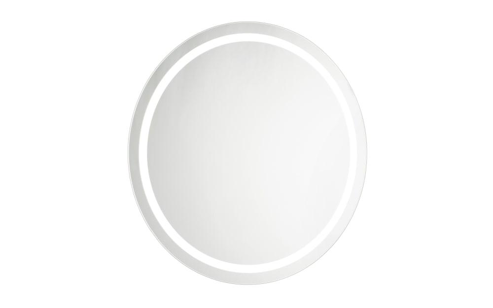 Spiegel Stan, Aluminium, 60 cm, inkl. Beleuchtung von GGG-Möbel