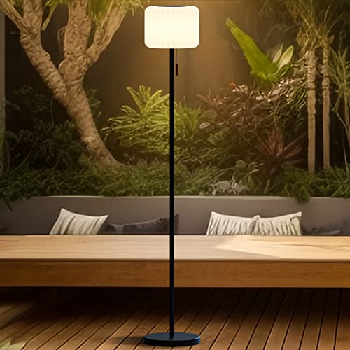 GGII Solar Stehlampe Außen Höhenverstellbar Stehleuchte, Solar Stehlampe Outdoor Stehlampe Led Kabellose, LED Stehleuchten mit Lichtsensor, Wasserdicht Solar Lampe Outdoor für Terrassen Garten von GGII