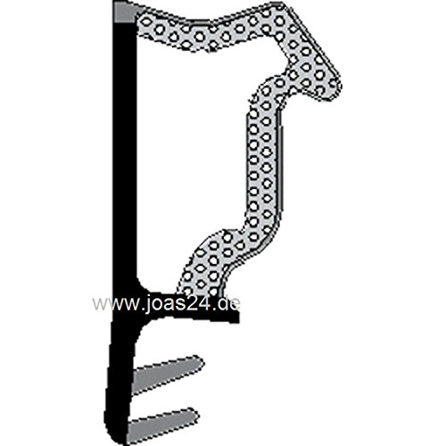 GGJ Türband Fenster- und Türdichtung Schwarz, 12mm Falz, 3mm Nut, 5mm Anschlagluft, Wasserfest, 5lfm (2,99 €/lfm) von GGJ Türband