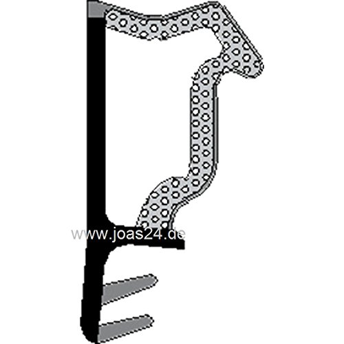 Flügelfalzdichtung SCHWARZ 12mm-Falz 3mm-Nut 5mm-Anschlagluft 5lfm (2,99 €/lfm) Fensterdichtung Überschlagdichtung von GGJ Türband