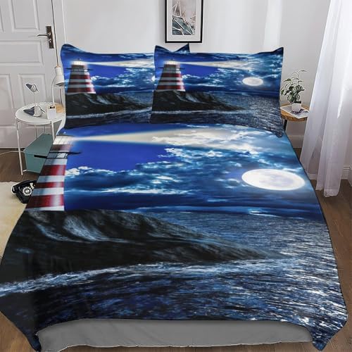 GGJJTT Leuchtturm Bettwäsche Set 2 teilig Angenehme Microfaser Bettbezüge, Bettbezug Mit Kissenbezug Für Jungen Mädchen Schlafzimmer Single135x200cm GGJJTT Leuchtturm Bettwäsche Set 2 teilig Angenehme Microfaser Bettbezüge, Bettbezug Mit Kissenbezug Für Jungen Mädchen Schlafzimmer Single135x200cm von GGJJTT