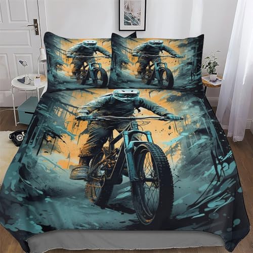 GGJJTT Mountainbike Tröster Abdeckungsset 3 Stück, Bettbezug Bettwäsche Set, Für Jungen Mädchen Schlafzimmer Deckenbezug Mit Kissenbezug Double 200x200cm GGJJTT Mountainbike Tröster Abdeckungsset 3 Stück, Bettbezug Bettwäsche Set, Für Jungen Mädchen Schlafzimmer Deckenbezug Mit Kissenbezug Double 200x200cm von GGJJTT