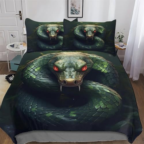 GGJJTT Schlange Bettwäsche Angenehme Bettbezüge, Mikrofaser Bettdeckenbezug, Erwachsene Kinder 2teilig Bettbezug + Kissenbezug Single135x200cm GGJJTT Schlange Bettwäsche Angenehme Bettbezüge, Mikrofaser Bettdeckenbezug, Erwachsene Kinder 2teilig Bettbezug + Kissenbezug Single135x200cm von GGJJTT