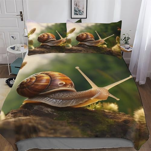 GGJJTT Schnecken Bettwäsche Atmungsaktive Angenehme Bettbezüge Mit Reißverschluss Bettdeckenbezug 2teilig Bettbezug + Kissenbezug Single135x200cm GGJJTT Schnecken Bettwäsche Atmungsaktive Angenehme Bettbezüge Mit Reißverschluss Bettdeckenbezug 2teilig Bettbezug + Kissenbezug Single135x200cm von GGJJTT
