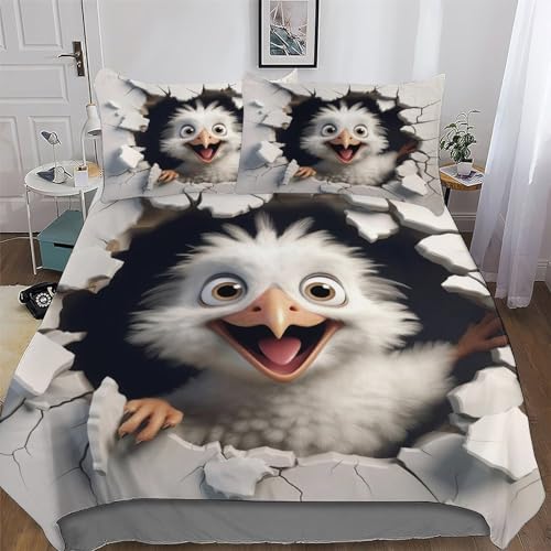 GGJJTT Tier Huhn Bettwäsche Set 2 teilig Angenehme Microfaser Bettbezüge Bettbezug Mit Kissenbezug Für Jungen Mädchen Schlafzimmer Single135x200cm GGJJTT Tier Huhn Bettwäsche Set 2 teilig Angenehme Microfaser Bettbezüge Bettbezug Mit Kissenbezug Für Jungen Mädchen Schlafzimmer Single135x200cm von GGJJTT