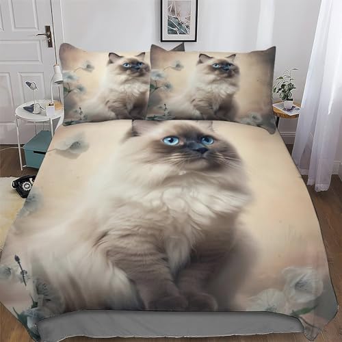 GGJJTT Tier Katze 2 teilig Bettwäsche Bettbezug Deckenbezug Set Für Mädchen Jungen Mikrofaser Bettbezüge Mit Kissenbezügen Single135x200cm GGJJTT Tier Katze 2 teilig Bettwäsche Bettbezug Deckenbezug Set Für Mädchen Jungen Mikrofaser Bettbezüge Mit Kissenbezügen Single135x200cm von GGJJTT