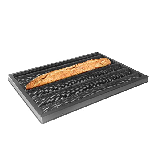 GGM Gastro | BABH46 | Baguetteblech - 40 x 60 cm - mit 5 Mulden von GGM Gastro