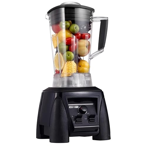 GGM Gastro Hochleistungs-Barmixer - 2 Liter - 1500 W - perfekt für Smoothies, Cocktails & mehr - BPA-frei - Messer aus japanischem Edelstahl - Schwarz - BMK2-2200 von GGM Gastro