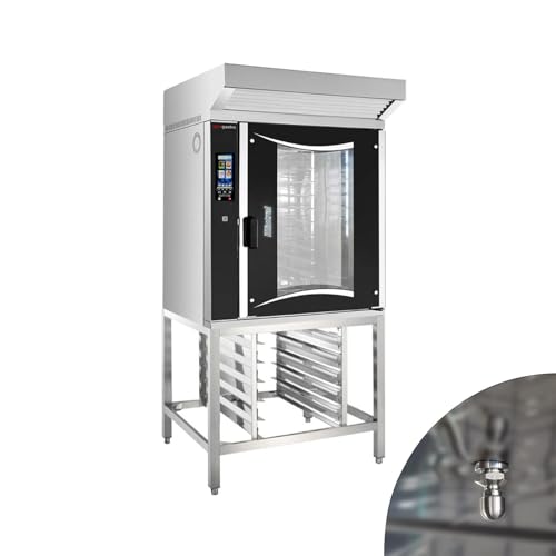 GGM Gastro | EHLB1064#HM#HU5 | Bäckerei-Kombidämpfer - Touch - 10x EN 600x400 - inkl. Haube, Untergestell & Waschsystem von GGM Gastro
